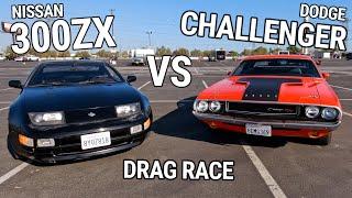 1995 Nissan 300ZX vs 1970 Challenger Drag Race: Hemi Swapped V8 American Muscle vs Import JDM V6 Z32