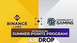 Community Gaming Summer Points Program Airdrop Backed by Binance Labs & Animoca Brands!