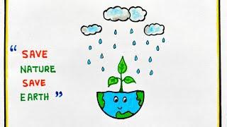 World Nature Conservation Day Drawing easy | How to draw world nature conservation day easy