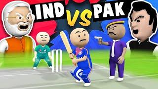 3D ANIM COMEDY - CRICKET INDIA VS PAKISTAN || PART 1947 || LAST OVER