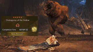 Doshaguma Challenge 2'59 Great Sword solo | MH Wilds