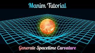 3D Visualize & Animate Space Time Curvature with Parametric Surface | Manim Tutorial 09