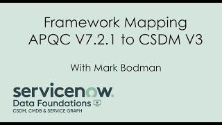 CSDM V3 Framework Mapping: APQC V7.2.1