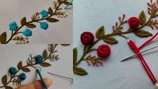 Most Beautiful Border Design Hand Embroidery with New trick ||  Embroidery for Beginners