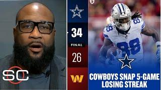 ESPN reacts to Dallas Cowboys beat Washington Commanders 34-26; Cooper Rush: 247 Yds, 2 TDs