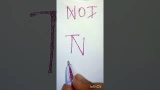 how to draw not name logo easy #shotrs #viralshorts #logo #not #name #art