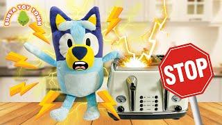 BLUEY Stop! That's Dangerous!  Kitchen Safety Lessons For Kids | Bluey Pretend Play Stories