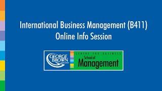 International Business Management Program (B411) Online Info Session