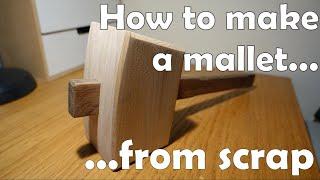 How to Make a Mallet from Scrap, Quick and Easy #handtools #howtowoodworking #woodwork