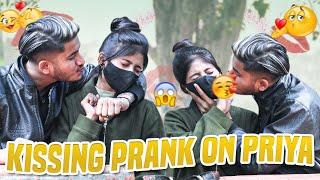 KISSING PRANK ON PRIYA  SHE GOT ANGRY  || GULSHAN DIXIT