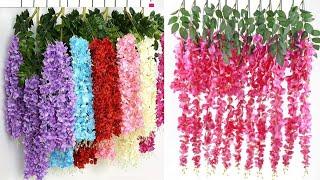 How to Make Wisteria Flower from Plsatic Bag | Flower Crafts