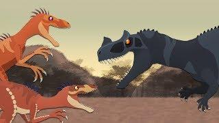 Dinosaurs cartoons battles: Deinonychus vs Ceratosaurus | DinoMania