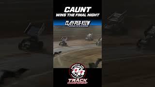 CPV SHORTS | Caunt Gets the Win! #speedway #speedweek #sprintcarracing #dirttrackracing