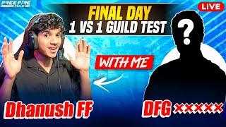 FINAL DAY 1 VS 1 GUILD TEST| ME  VS  DFG ***** | FREE FIRE IN TELUGU #dfg #freefire