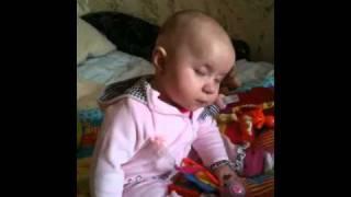Baby falls asleep while sitting!