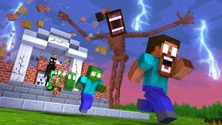 Monster School : SIREN HEAD RIP WITHER GIANT APOCALYPSE ATTACK ESCAPE - Minecraft Animation