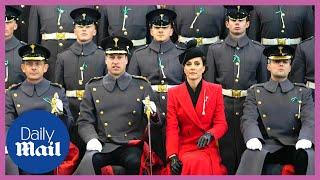 Prince William and Kate Middleton watch the St David's Day Parade