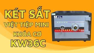 Két sắt Việt Tiệp mini chống cháy KW36C khóa cơ để trong tủ của gia đình