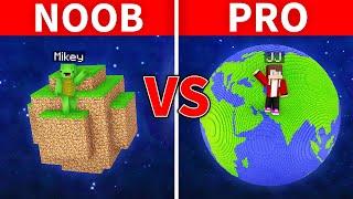 Mikey & JJ - NOOB vs PRO : Planet Survival Battle in Minecraft - Maizen