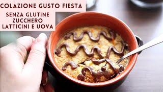 Colazione GUSTO FIESTA | GOLOSO TORTINO SENZA GLUTINE SENZA ZUCCHERO BURRO E UOVA | AVENA cioccolato