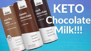 Keto Lactose Free MILK? | Slate Keto Chocolate Milk Protein Shake Review |