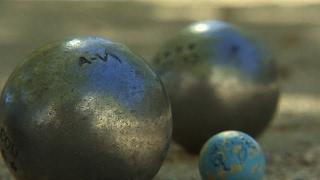 The French game of pétanque, an institution in Provence