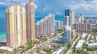 Sunny Isles Beach Florida. Miami Beach Florida 4K HDR Walking Tour