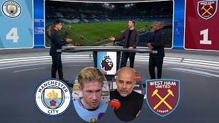 Manchester City vs West Ham 4-1 Kevin De Bruyne And Pep Reacts To The Big Win Ian Wright Review