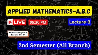 Applied Mathematics-A,B,C (L-3) || 2nd Semester(All Branch) || SBTE Bihar Polytechnic