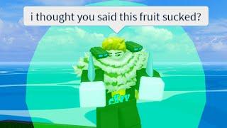 He said Barrier is trash... so i DESTROYED him with Barrier Fruit lol (Blox Fruits)