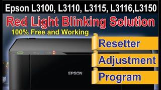 Epson l3110 Red Light Blinking Solution | How To Reset Epson L3110 | Red Light Blinking 100%