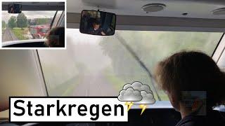 Im extremen Regen durch die Oberpfalz | Überschwemmungen vom 1. Juni aus Lokführersicht