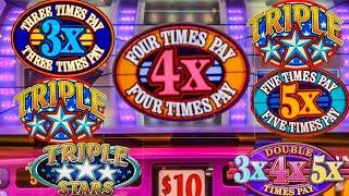 Old School 3 Reel Slots $50 Spins Double 3X4X5X Times Pay and $10 Spins Triple Stars