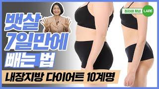 죽어도 안빠지는 뱃살 가장 빨리 빼는 법. 내장지방 다이어트 10계명 [정라레]