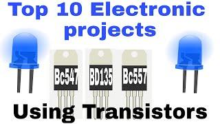 10+ Single Bc547 Transistor Projects for Beginners | Top 10 Simple electronic projects | 