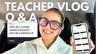 Teacher Influencer Q & A | About me, Creating Content, and First Year Teaching Tips