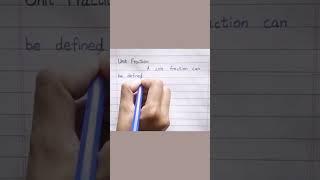 Unit Fraction #shorts