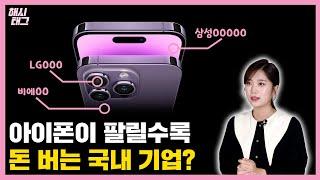 아이폰 프로가 많이 팔릴수록 돈 버는 우리나라 기업?