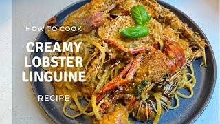 Creamy Lobster  Linguine in Tomato Sauce Recipe