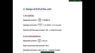 Load Calculation and Distribution Board Design