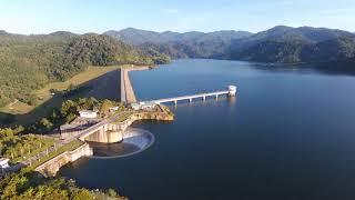 Drone view of Sungai Selangor Dam in Kuala Lumpur