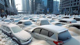 A few minutes ago in Puebla Mexico! The city of Puebla was paralyzed by a hailstorm