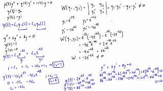 Fundamental solution set and wronskian