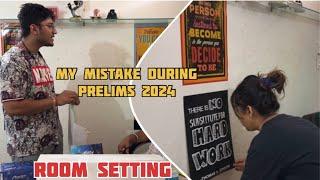 Aspirant’s room setting | My biggest mistake in prelims 2024 | Doctor visit | #upsc #vlog