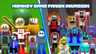 Monkey Sans Fanon Invasion - All Fanon and Canon Characters