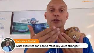 What breathing exercises can I do to get a stronger voice?