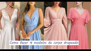 Diy-How to make 4 bodies of a draped party dress-class 432