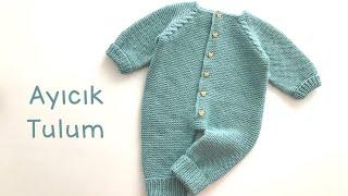 Ayıcık Tulum - 1 | Bebek Uyku Tulumu | Yenidoğan Bebek Tulumu | Baby Jumpsuit Knitting Pattern