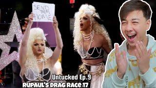 RuPaul's Drag Race Season 17, Episode 9 UNTUCKED | REACTION | Sam Star Vs Lana Ja Rae FAKE FIGHT!!!