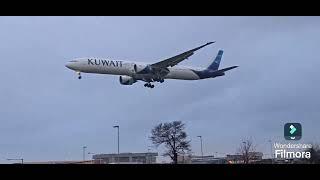 Crosswind Landings at London Heathrow Airport During Storm Darragh